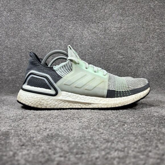 Adidas UltraBoost 19 F35244 Mens Sz 10 Ice Mint Gray Running Athletic Shoes Used - Picture 1 of 12